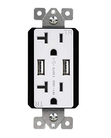 TU22048A 4.8A High Speed USB Charger Receptacle 20A